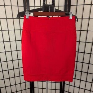 Cherry Red Pink Tartin Mini Skirt Sz 4